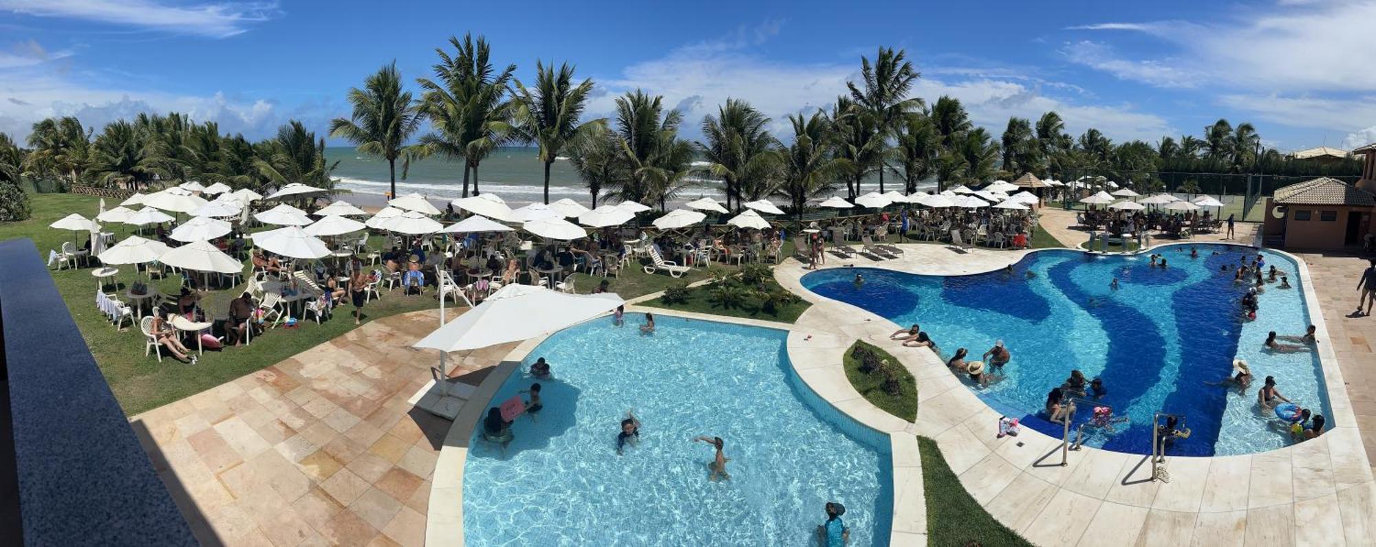 Flat Guarajuba 4 Quartos Terreo A Beira Mar - Pe Na Areia - Governanca Com Arrumadeira E Wi Fi Inclusos Camassari Luaran gambar