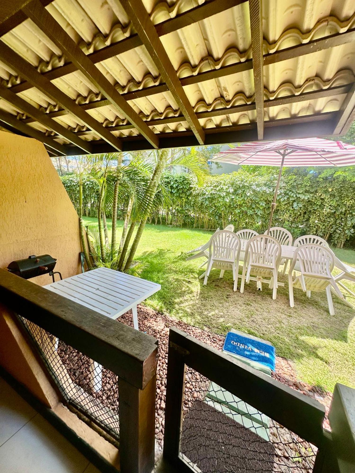 Flat Guarajuba 4 Quartos Terreo A Beira Mar - Pe Na Areia - Governanca Com Arrumadeira E Wi Fi Inclusos Camassari Luaran gambar